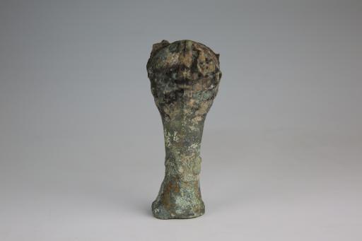 周蹄形圆雕兽面纹铜鼎足