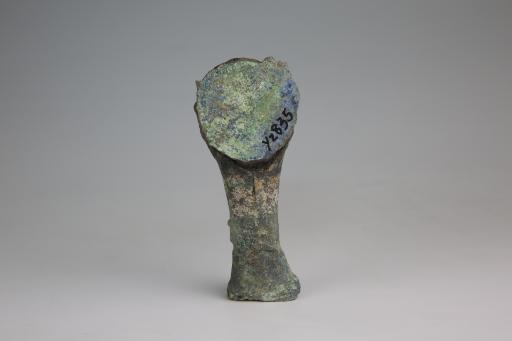 周蹄形圆雕兽面纹铜鼎足