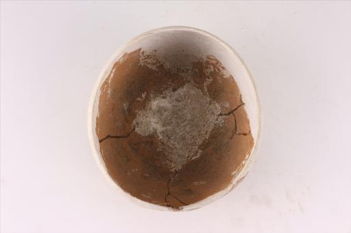 新石器时代大溪文化敛口弧腹平底夹砂红陶钵