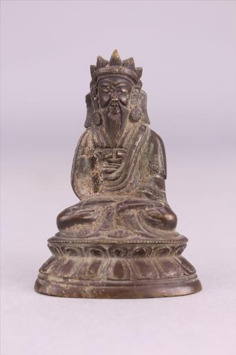 清黄铜西藏祖师像