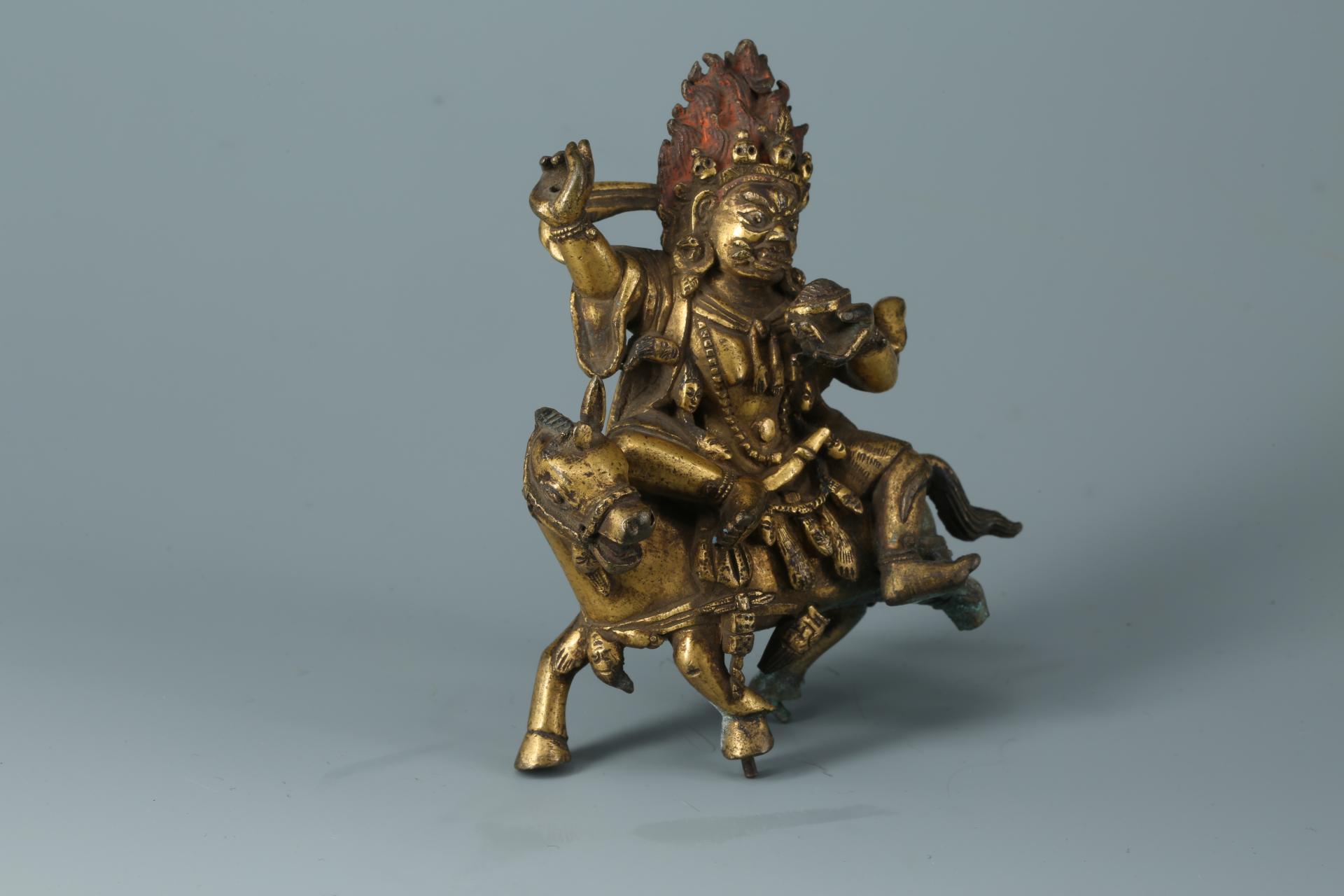 清黄铜鎏金吉祥天母