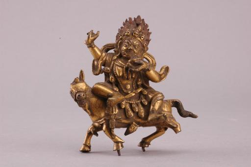清黄铜鎏金吉祥天母