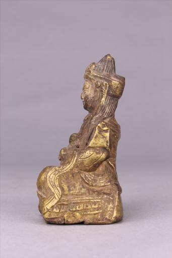 清黄铜黄财宝天王