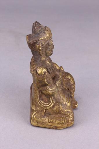 清黄铜黄财宝天王