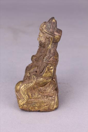 清黄铜黄财宝天王