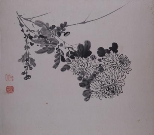 清叶道本水墨梅兰竹菊图册页