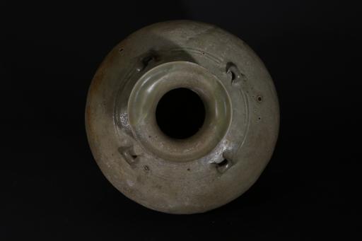 西晋盘口四系青釉瓷罐