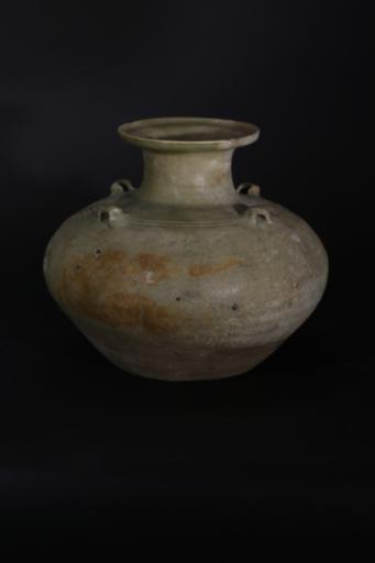 西晋盘口四系青釉瓷罐