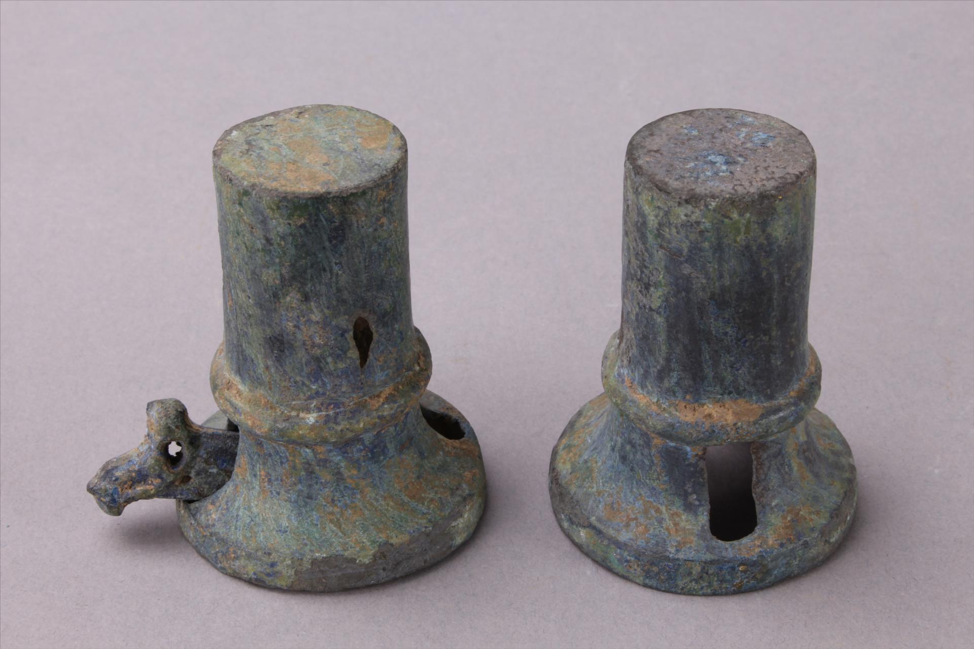 战国时期圆筒形兽首辖铜车軎