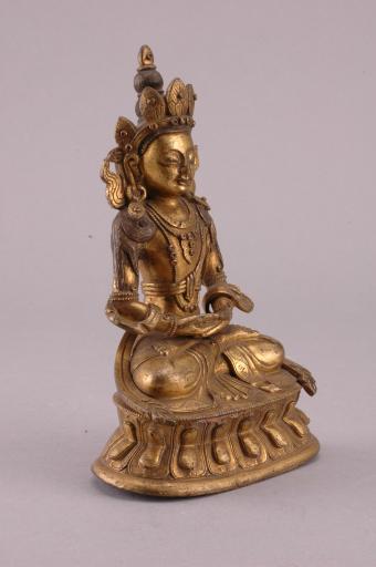 清黄铜鎏金无量寿佛