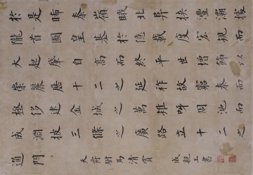 清爱新觉罗·永瑆楷书西都赋节选书轴