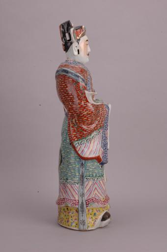 中华民国禄星粉彩瓷像