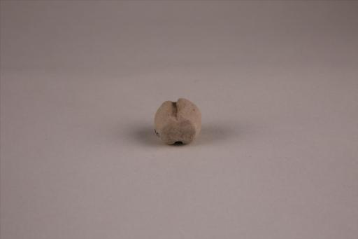 商圆形凹槽夹细砂黄褐陶网坠