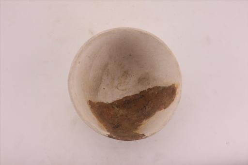 新石器时代城背溪文化侈口弧腹平底绳纹夹砂褐陶钵