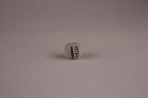 商圆形凹槽夹细砂灰褐陶网坠