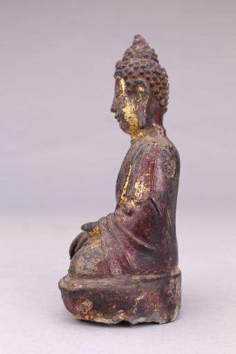 清黄铜漆金阿弥陀佛