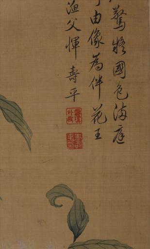 清恽寿平绢本设色花开富贵图轴