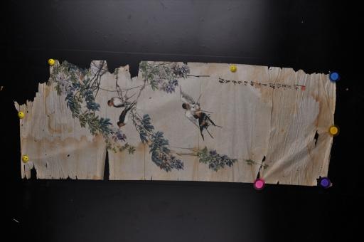 中华民国兰溪设色花鸟图画轴