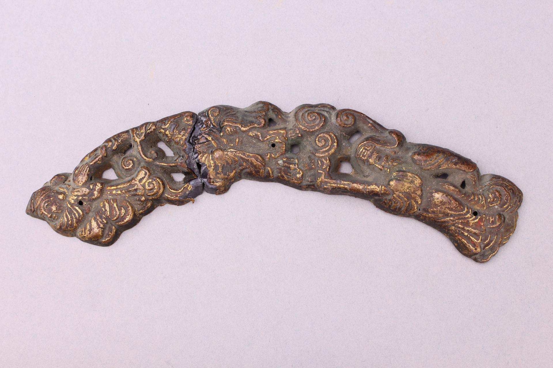 明箔金仙人铜饰件