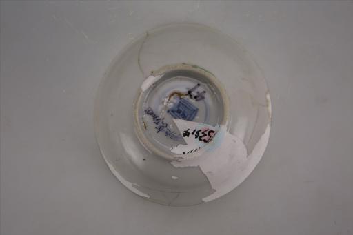 明弧腹圈足青花青白釉瓷碗