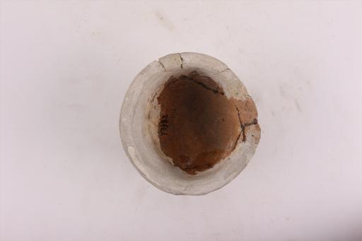 新石器时代屈家岭文化侈口弧腹圜底绳纹夹砂红陶杯