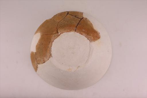 新石器时代城背溪文化敞口斜腹平底绳纹夹砂红陶碗