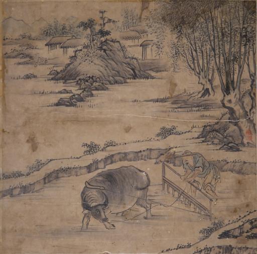 清孙焕耕织图册页