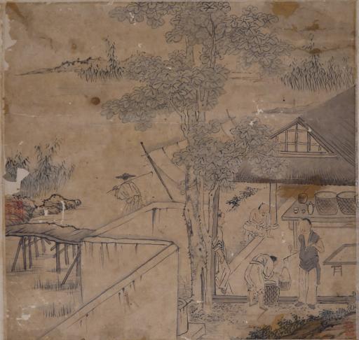 清孙焕耕织图册页