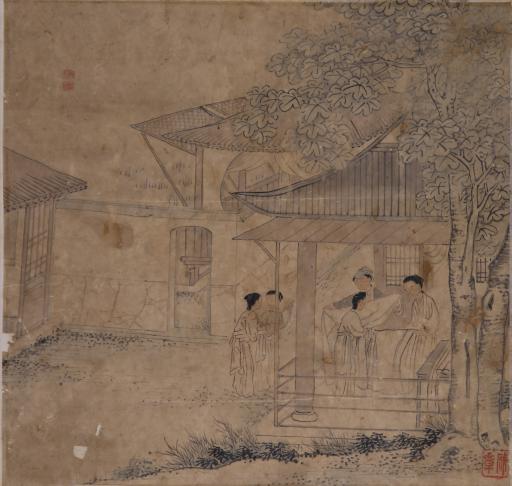 清孙焕耕织图册页