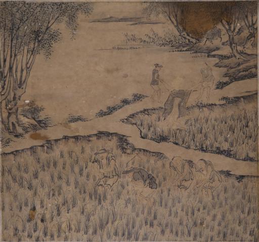 清孙焕耕织图册页