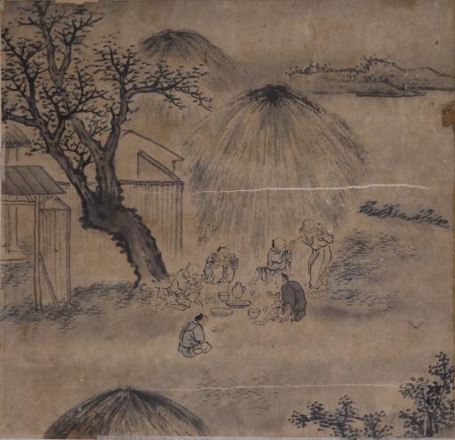 清孙焕耕织图册页