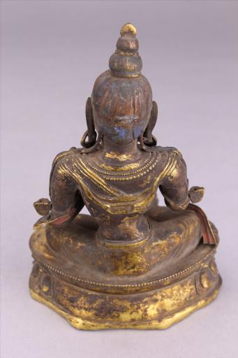 清红铜鎏金绿度母