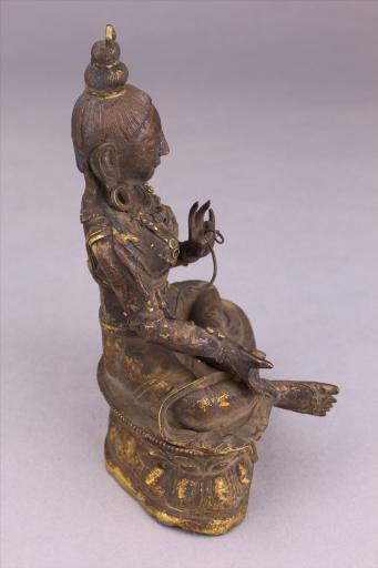 清红铜鎏金绿度母