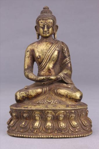 清红铜鎏金无量光（寿）佛