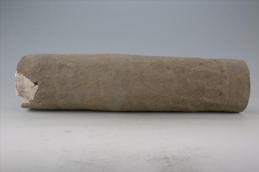 东汉长筒形夹砂灰陶排水管