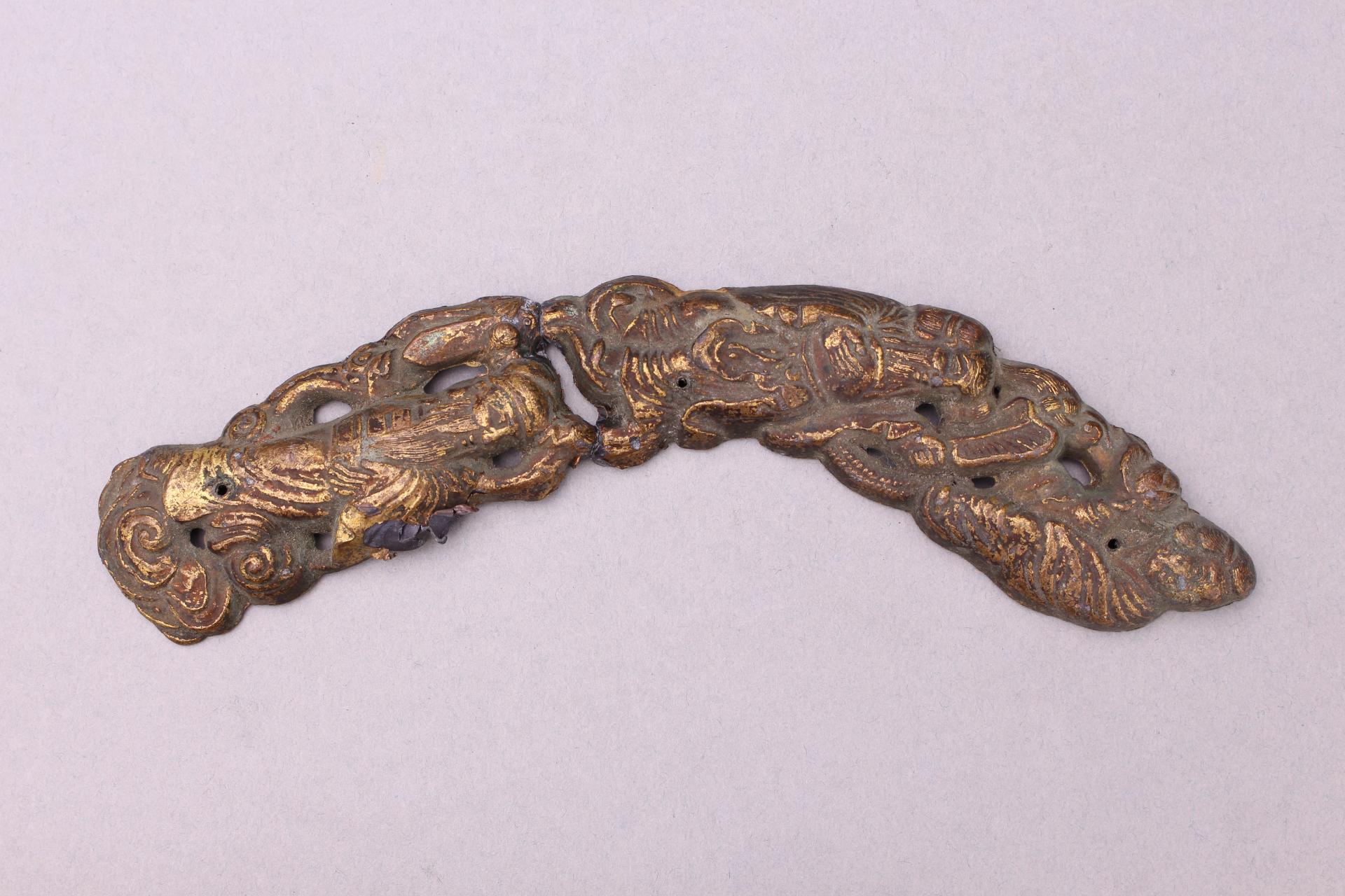 明箔金仙人铜饰件