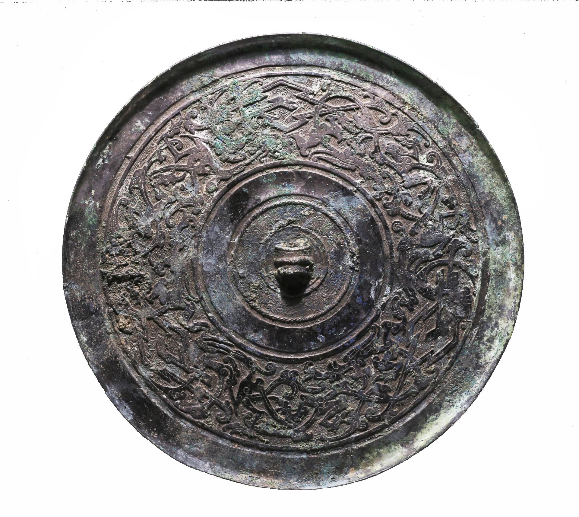 战国龙凤纹铜镜