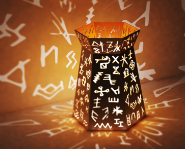 陶文笔筒